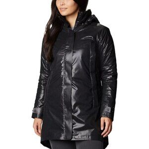 NEW $350 Columbia Dawn Watch Black Dot Jacket! Small Black Omni Heat Black Dot